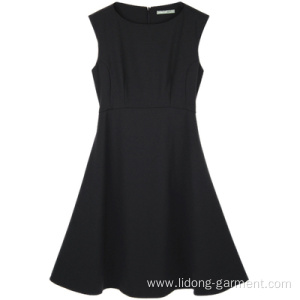 Wear Knee Length Black Office Lady Dress